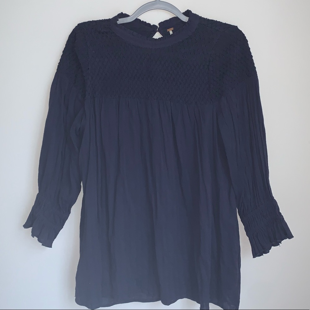 Free People tunic, size small, slate blue